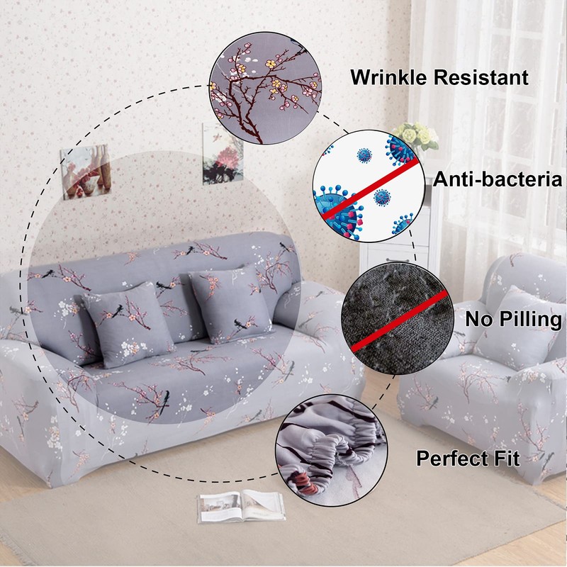 Teynewer 1-Piece Fit Stretch Sofa Cover, Sofa Slipcover Elastic Fabric