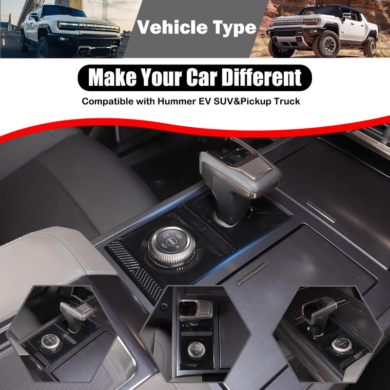 Suetlcoity for Hummer EV Accessories Gear Shift Frame Cover Trim