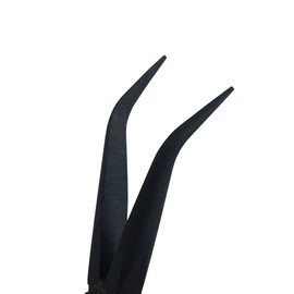 Fujiya 303T-150 Tweezer, Pliers, Bent Type, 5.9 in (150 mm), Blue