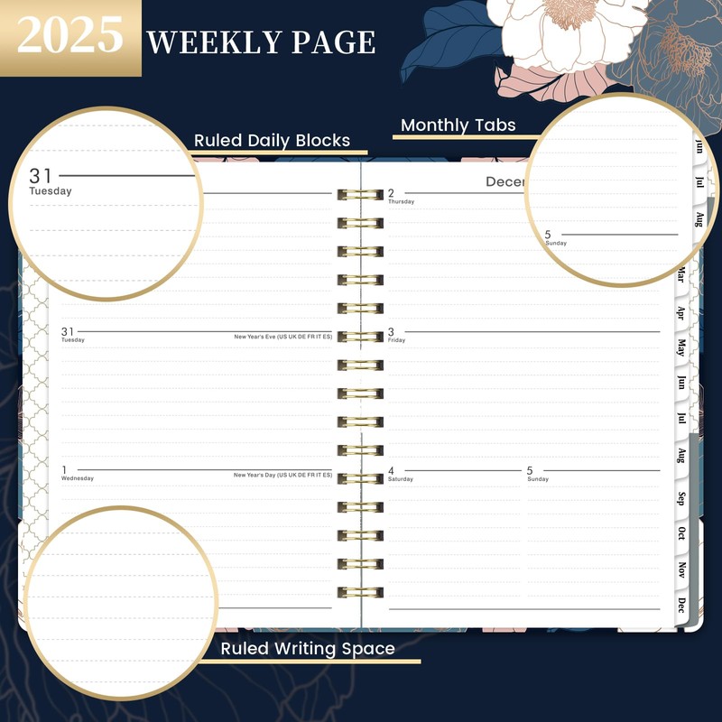 2025 Planner - Planner 2025, Jan.2025 - Dec.2025, 6.4" x