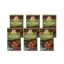Dr. McDougall's Right Foods Organic Lentil Vegetable w/ Kale Vegan Soup, 18 Ounce (Pack of 6) Gluten-Free, USDA Organic, Non-GMO, No Added Oil, Paper Carton From Certified Sustainably-Managed Forests