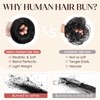 Hairro Brown Hair Bun Extensions 100% Real Remy Human Hair