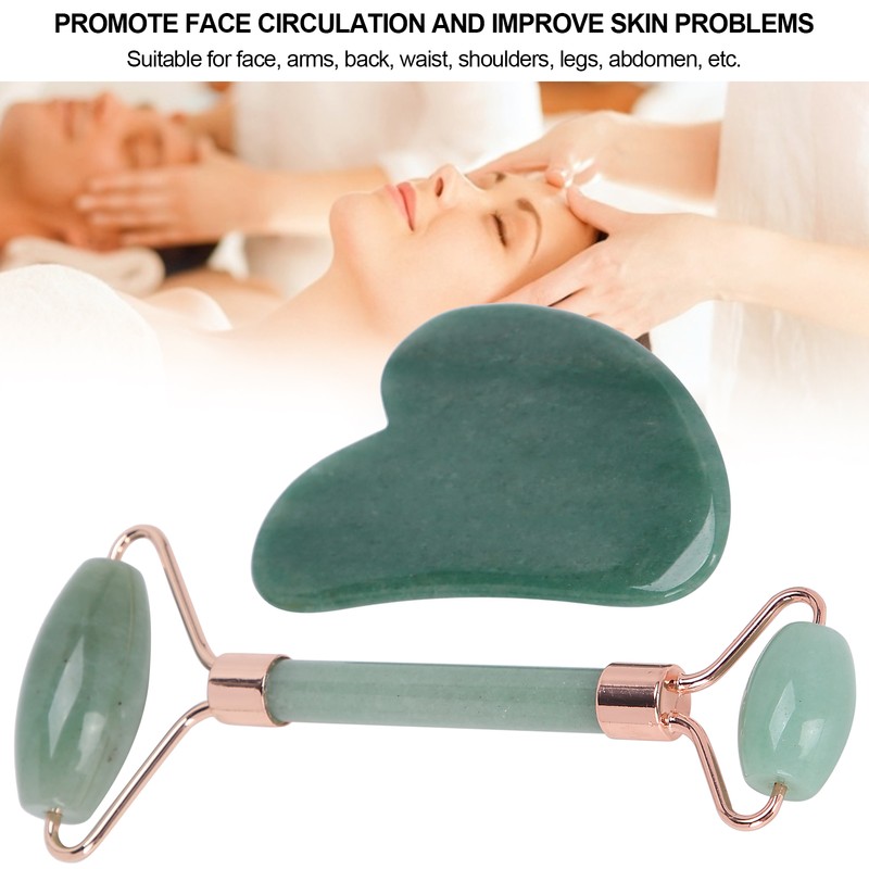 Portable Roller Massager with Heart Shaped Scraping Board Body Massage