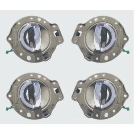 DELPA 4 pcs Front + Rear L & R Khaki / Chrome Inside Door Handle for JEEP Commander