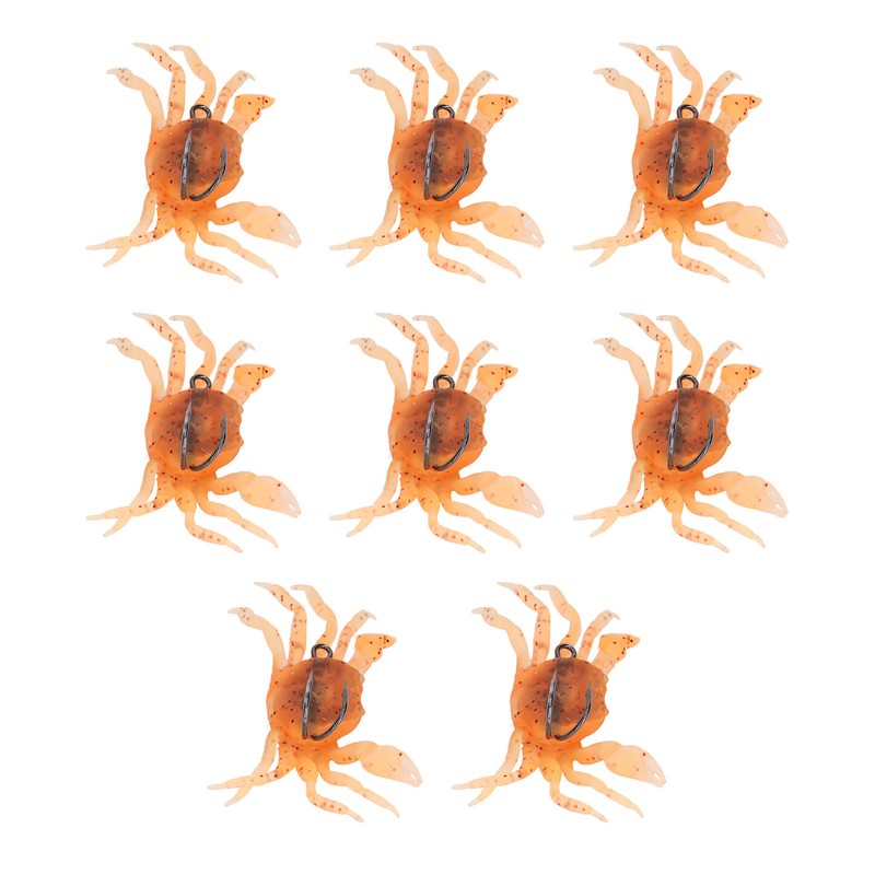 8Pcs Artificial Crab Bait 13cm 33.5g Simulation Crab Soft Lure