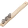 TRUSCO TB-5031 Wooden Handle 3 Line Brush, Stainless Steel Wire