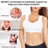 BRABIC Women Front Closure Post Surgery Compression Everyday Bras for