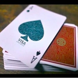 SOLOMAGIA Visa Playing Cards - Red - Card Magic - Magic Tricks and Magic