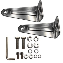 Audak LED Light Bar Side Mounting Brackets Kit Universal Stainless Steel Side Mount for Double Row Straight or Curved LED Light Bar (Pack of 2)