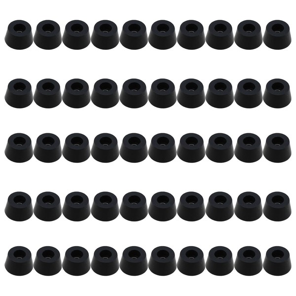 SQXBK 50PCS Shock Absorbing Instrument Machine Feet Mat 15mm Black