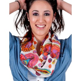 Sunsa Women's Loop Scarf, Cotton Tube Scarf, Spring/Summer Loop Scarf, German Design, Accessories for Women, Scarf Scarves and Scarves as a Gift for Women/Girlfriend, Orange # 8