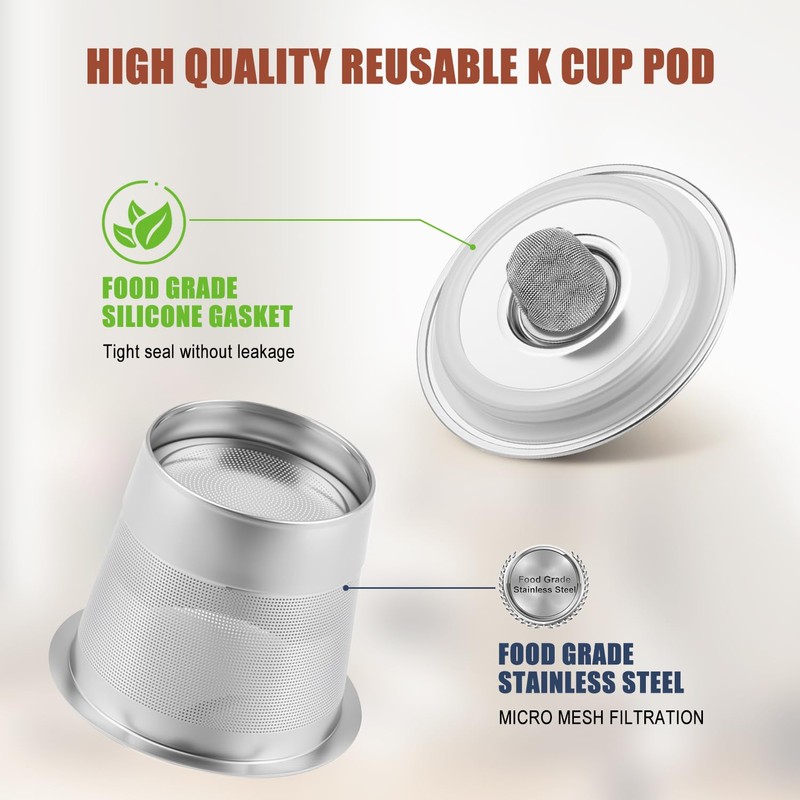 Pro Mael Stainless Steel Reusable K Cups for Keurig, Refillable