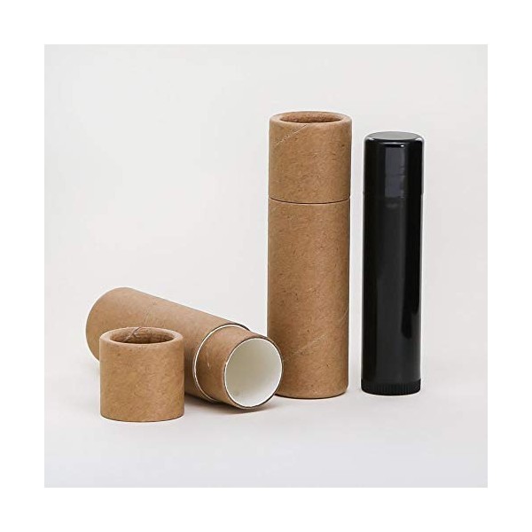 1/3 OZ Kraft Paperboard Lip Balm/Salve/Cosmetic/Lotion Tubes x25