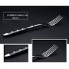 HOMECHAN 20-Piece Vintage Silverware Set with Black Bakelite Handles -