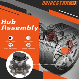 DRIVESTAR 512534 Rear Wheel Bearing and Hub Assembly FWD Only Compatible with Nissan Rogue 2014-2020, Rogue Sport 2017-2022, 5 Lugs w/ABS