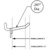 Azar 800072-CLR 2-Inch Plastic Hook, 50-Pack, Clear