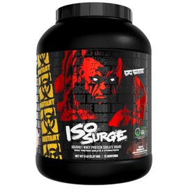 Mutant ISO Surge Whey Protein Isolate Powder Acts Fast to Help Recover, Build Muscle, Bulk and Strength, 5 lb - Triple Chocolate