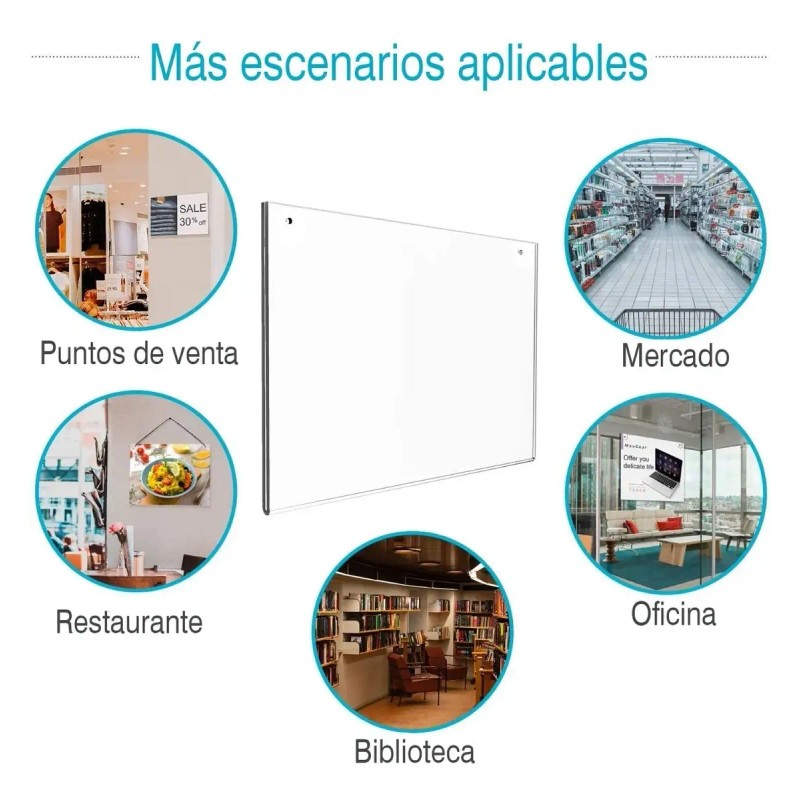Soporte Horizontal Para Hojas De Cartas Acrílico De 4 Mm,