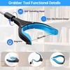 36"/91cm Litter Picker Grabber Stick, Magnetic Heavy Duty Grabber Stick