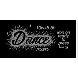 Unbranded Rhinestone Bling Sparkle Iron On Transfer, Dancers mom Scatter iron on