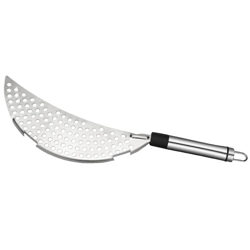 HomeDecTime Kitchen Stainless Steel Half-Moon Pan Strainer Pot Drainer Pasta