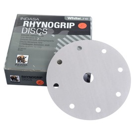Pack of 50 Eccentric Sanding Discs 9-Hole Diameter 150 mm - White Line - Grit 240 - Sanding Discs 150 Velcro - Pack of 50 Abrasive Sanding Paper - Suitable for Random Orbital Sander - Abrasive