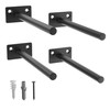 LEOPO 4-Pack 6 inch Floating Shelf Brackets, Hidden Shelf Bracket