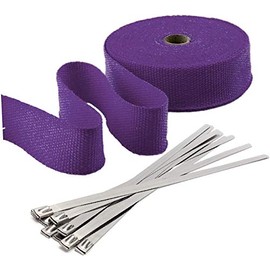 Stark Thermal Wrap 2" Wide x 50' Long - Fiberglass Heat Shield Exhaust Manifold/Header Wrap - Purple