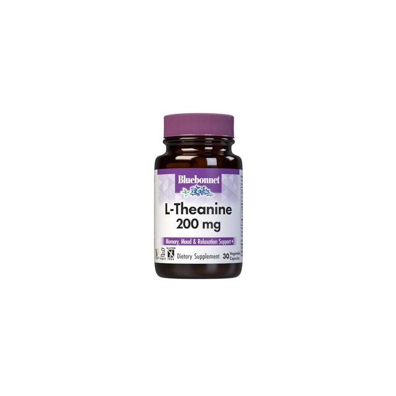 Bluebonnet Nutrition L-Theanine 200 mg, 30 Count
