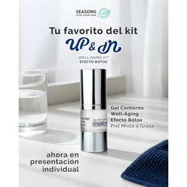 Seasons Love Your Skin Gel Contorno de Ojos Well Aging | 18 g | Reduce ojeras y líneas finas | Coenzima Q10 + Pepino + Ácido Hialurónico | Hidratación