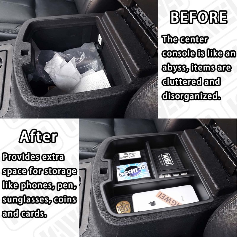 Center Console Organizer Compatible with 2007-2014 Chevy Silverado GMC Sierra