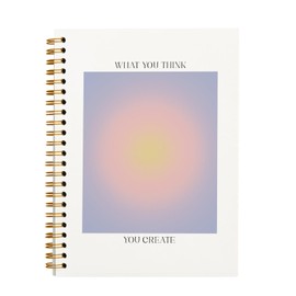 OXW Preppy Pink Aura Notebook Journal, Trendy Aesthetic Notebook for Girls Women Note Taking, Preppy School Supplies Stuff, College Ruled Hardcover Spiral Notebook 5.5 x 8.3