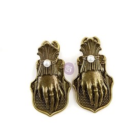 Prima Marketing Prima Art Daily Planner Metal Clips 2/Pkg-Victorian Hands
