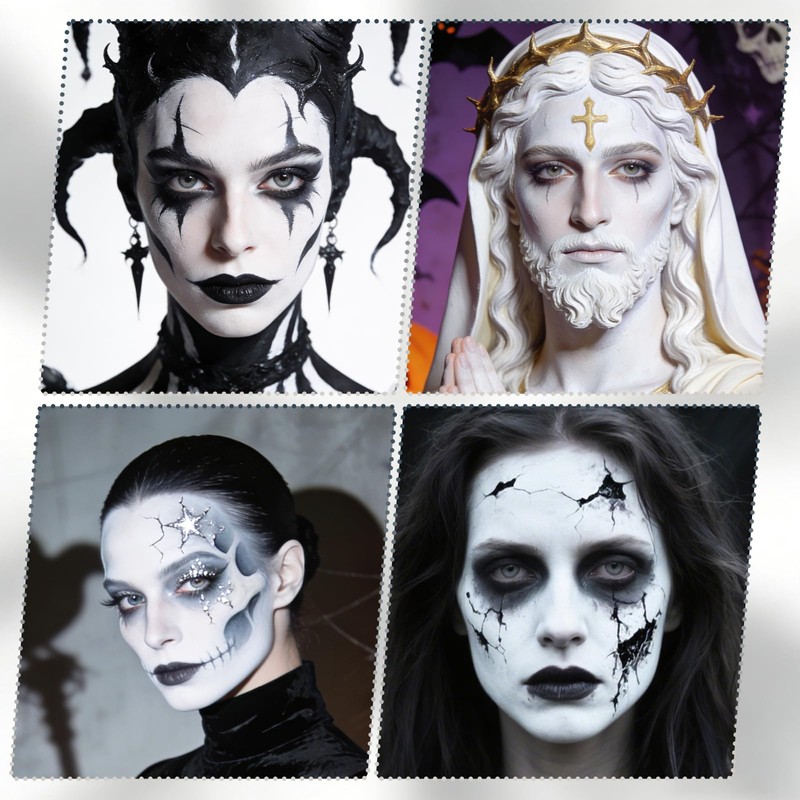 CAHOTO White Face Body Paint, Water Based Foundation