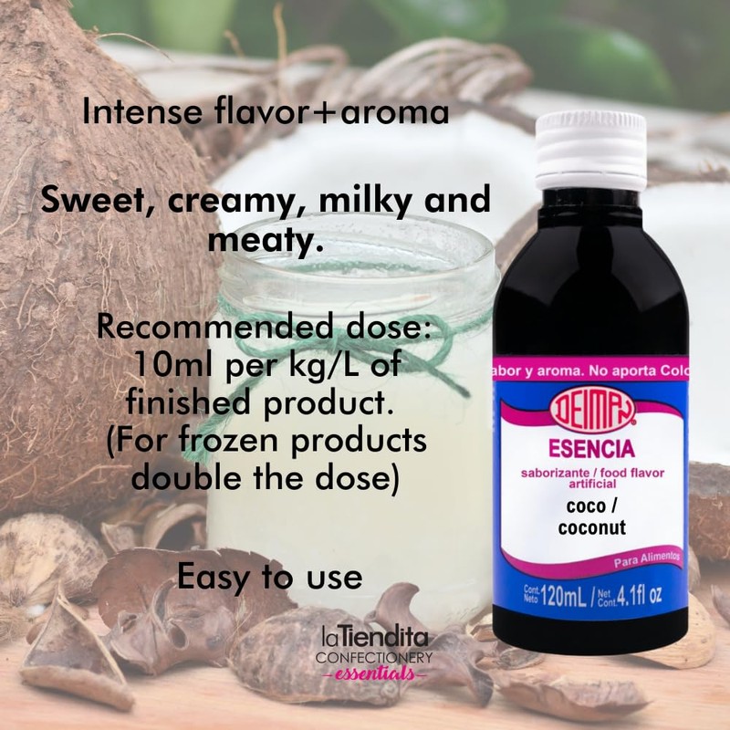 Deiman Artificial Food Flavor Coconut E (4 Fl Oz)