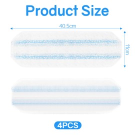 Vasmeiy Pack of 4 Floor Mop Replacement Covers Compatible with Vileda H2Pro & 0-CedarH2pro, Washable and Reusable Mop Cover, Microfibre Mop Pads for All Floors, Quickly Remove Stains