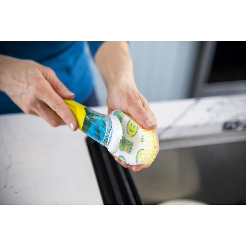 Scrub Daddy Dish Daddy Geschirrspüler Seifenspender Tellerwäscher Texturwechsel mit Standfuß