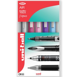 uni-ball EYE - UB-157D Liquid Ink Rollerball Pens - 0.7mm Nib - In Gift Box (Pack of 5, Multicolor)