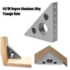 Triangle Ruler 45/90 Degree Aluminium Alloy Triangle Ruler Angle Ruler