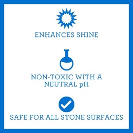 TriNova Granite Cleaner & Polish Gallon Refill for Daily Use - Made in USA, Enhances Shine, Streak-less - for Counter-tops, Marble, Stone, Bathroom Tile Kitchen, & Islands