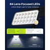 JACKYLED 84-LED Solar Spotlights 5 Lighting Modes 360° Adjustable IP65
