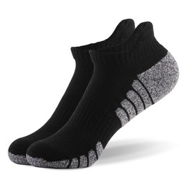 ierxibek running socks thickening towel bottom sweat absorbing and breathable mens socks (Large,black)