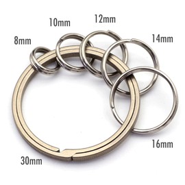 TUNUKE Ti Titanium Ring, Keychain, Key Ring, Key Hook, Carabiner, Metal Fitting, Lightweight, Rust-resistant, High Strength