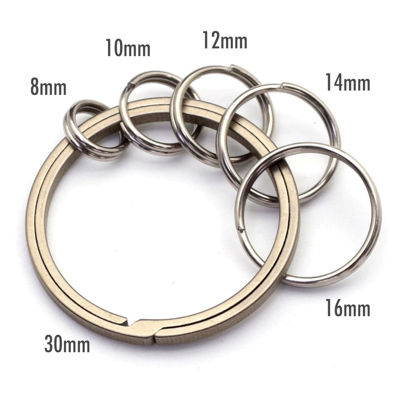 TUNUKE Ti Titanium Ring, Keychain, Key Ring, Key Hook, Carabiner,