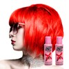 2x Crazy Color Semi-Permanent Hair Dye 2x 100ml (Fire Red)