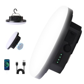 10000mAh Rechargeable Tent Light 3 Lighting Modes, 4000LM LED Portable Camping Lantern, IPX5 Waterproof, 30W Hanging Tent Light with Magnet, for Emergency & Gift