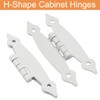 Kyuionty 12 Pack H-Shape Cabinet Hinges, Hammercraft Flush Door Hinge
