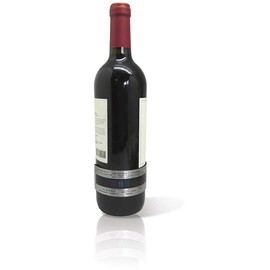 Vin Bouquet FIC 009 – Analogue Thermometer for Bottles, Black and Silver, 16.5 x 8.5 x 7 cm