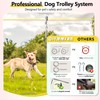 Professional Dog Runner Trolley System，Heavy Duty & Adjustable 50ft Dog