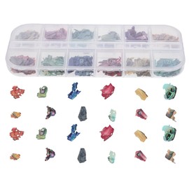 WOONEKY Natural Shell Nail Charms for Nail Art Compartment Box with Abalone Decorations Durable and Unique Manicure Supplies for Women and Men